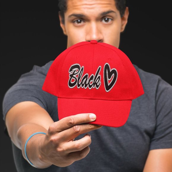 SBC Red Black Love Hat - Picture 1 of 11